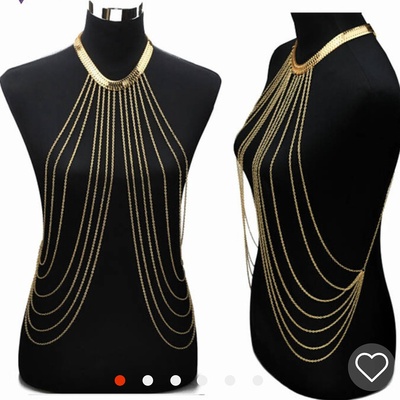 Gold sexy body chain women necklaces&pendants tassel alloy punk long necklace 2015 new designer 