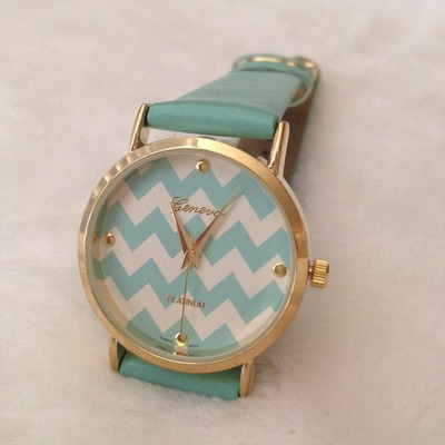 Mint Chevron Watch