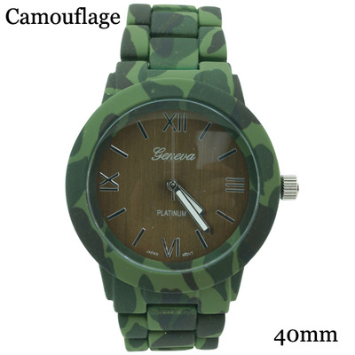  new geneva platinum ladies aluminized floral/animal print watch 40mm