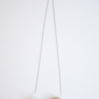 Blue Wood Glass Necklace NL0944 - Thumbnail 1