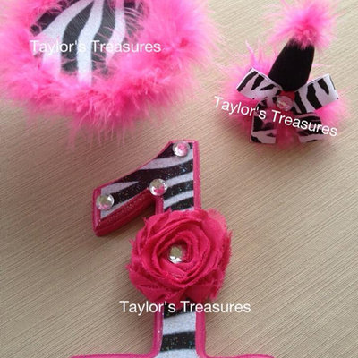 Taylors treasures - birthday hat clippie - can be done in tons of colors and patterns -photo prop