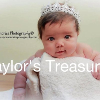 Taylors treasures - lace princess crown w/ rhinestones - perfect for a photo prop