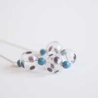 Patterned Glass Beads Necklace NL0951 - Thumbnail 3