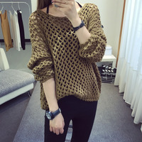 Fashion Hollow-out Sweater - Thumbnail 1