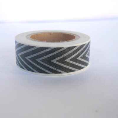 Black and white skinny chevron washi  - Thumbnail 4