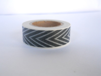 Black and White Skinny Chevron Washi 