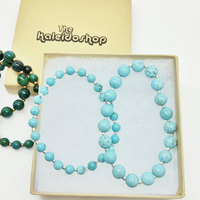 Blue Howlite Energy Bracelet Turquoise Yoga Healing Mala Silver Bracelet - Thumbnail 4