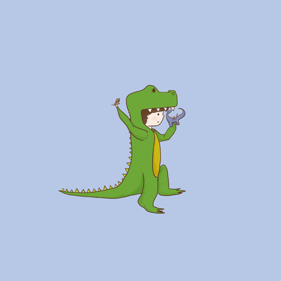 Dress up dinosaur print