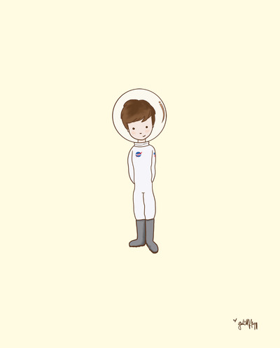 Dress Up Astronaut Print