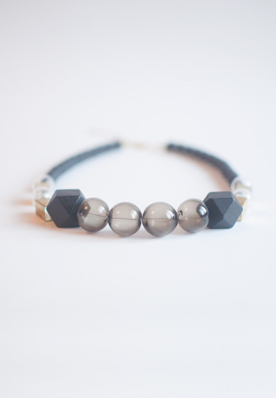 Black Glass Necklace NL0973