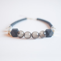 Black Glass Necklace NL0973 - Thumbnail 2