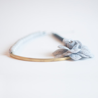 Diy flower copper necklace nl0922 - Thumbnail 4