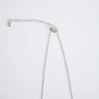 Black Wood Glass Metal Necklace NL0978 - Thumbnail 4