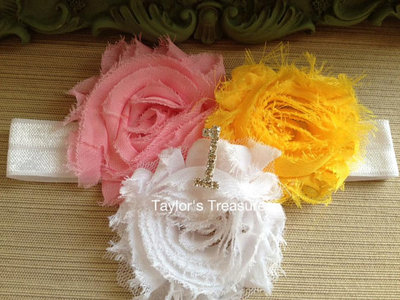 Taylors Treasures - 1st 2nd 3rd Birthday Headband - Photo Prop - Cake Smash - Any Number - Any Color Combo