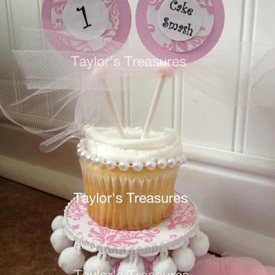 Taylors treasures - 1st 2nd 3rd birthday - cupcake stand - pedestal - cake smash - can be done in any character - pattern or theme