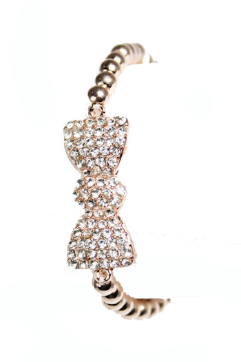 Rosegold Crystal Bow Bracelet