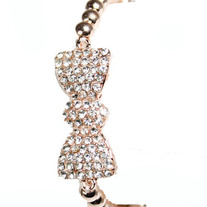 Rosegold Crystal Bow Bracelet