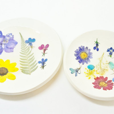 Botanical ring dish floral tealight holder