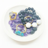 Amethyst Ring Dish Gemstone Tealight Holder - Thumbnail 2