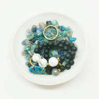 Chrysocolla Ring Dish Turquoise Gemstone Jewelry Dish Tealight Holder - Thumbnail 3