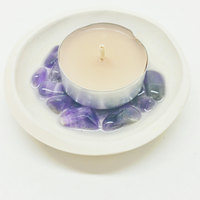 Amethyst Ring Dish Gemstone Tealight Holder - Thumbnail 3
