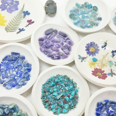 Botanical ring dish floral tealight holder