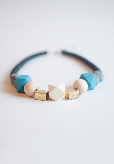 Wood Metal Necklace NL0983