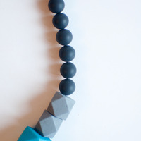 Wood Metal Necklace NL0983 - Thumbnail 2