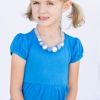 Royal Blue & White Necklace  - Thumbnail 2