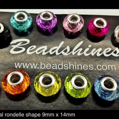 European beads (acrylic) 6 pcs - Thumbnail 3