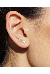 Six Square Diamond Alloy 18K studs