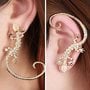 Crystal Rhinestone Gecko Ear Cuff Stud-1