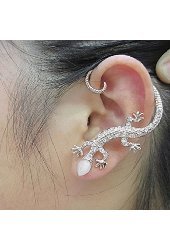  Crystal Rhinestone Gecko Ear Cuff Stud