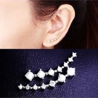 Six Square Diamond Alloy 18K studs - Thumbnail 1