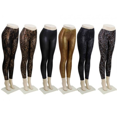  leggings with stylish glitter/print for women