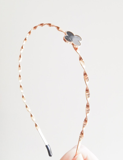 Korean gold clover hairband 