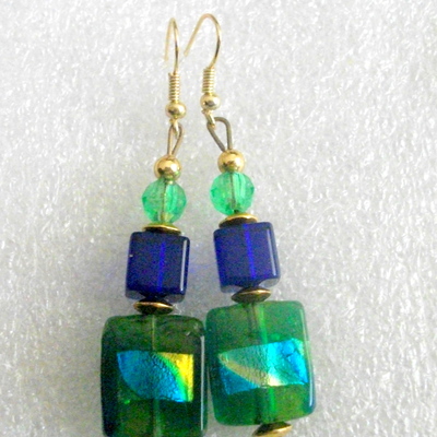 Lampwork earrings fiesta