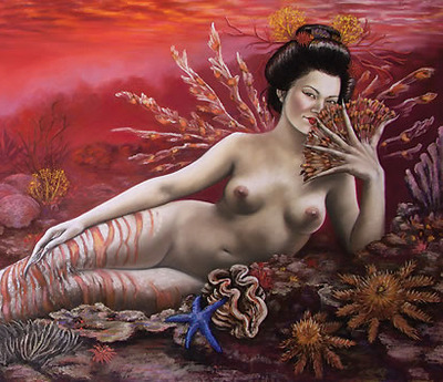 Coral, 8th VMS Small Mermaid Fantasy Wall Art Print Decor 