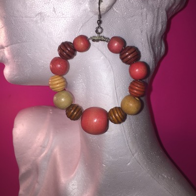 Beaded Hoop Earrings