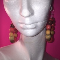 Beaded Hoop Earrings - Thumbnail 2