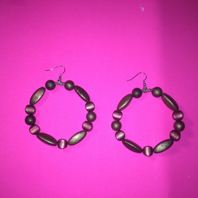 Beaded Circle Earrings