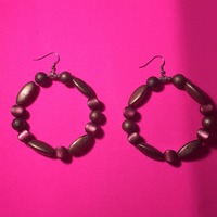 Beaded Circle Earrings - Thumbnail 1