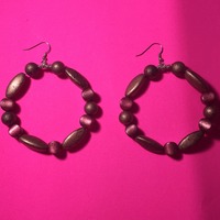 Beaded Circle Earrings - Thumbnail 2