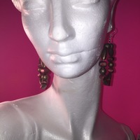 Beaded Circle Earrings - Thumbnail 4