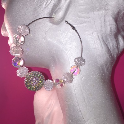 Beaded hoop earrings