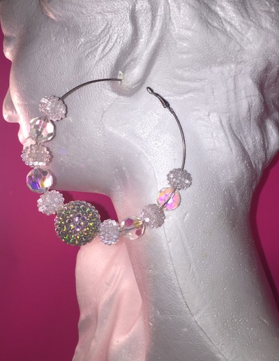 Beaded Hoop Earrings