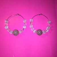 Beaded Hoop Earrings - Thumbnail 3