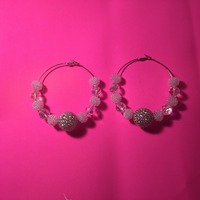 Beaded Hoop Earrings - Thumbnail 4
