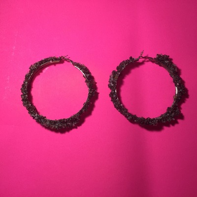 Beaded Hoop Earrings