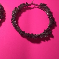Beaded Hoop Earrings - Thumbnail 1